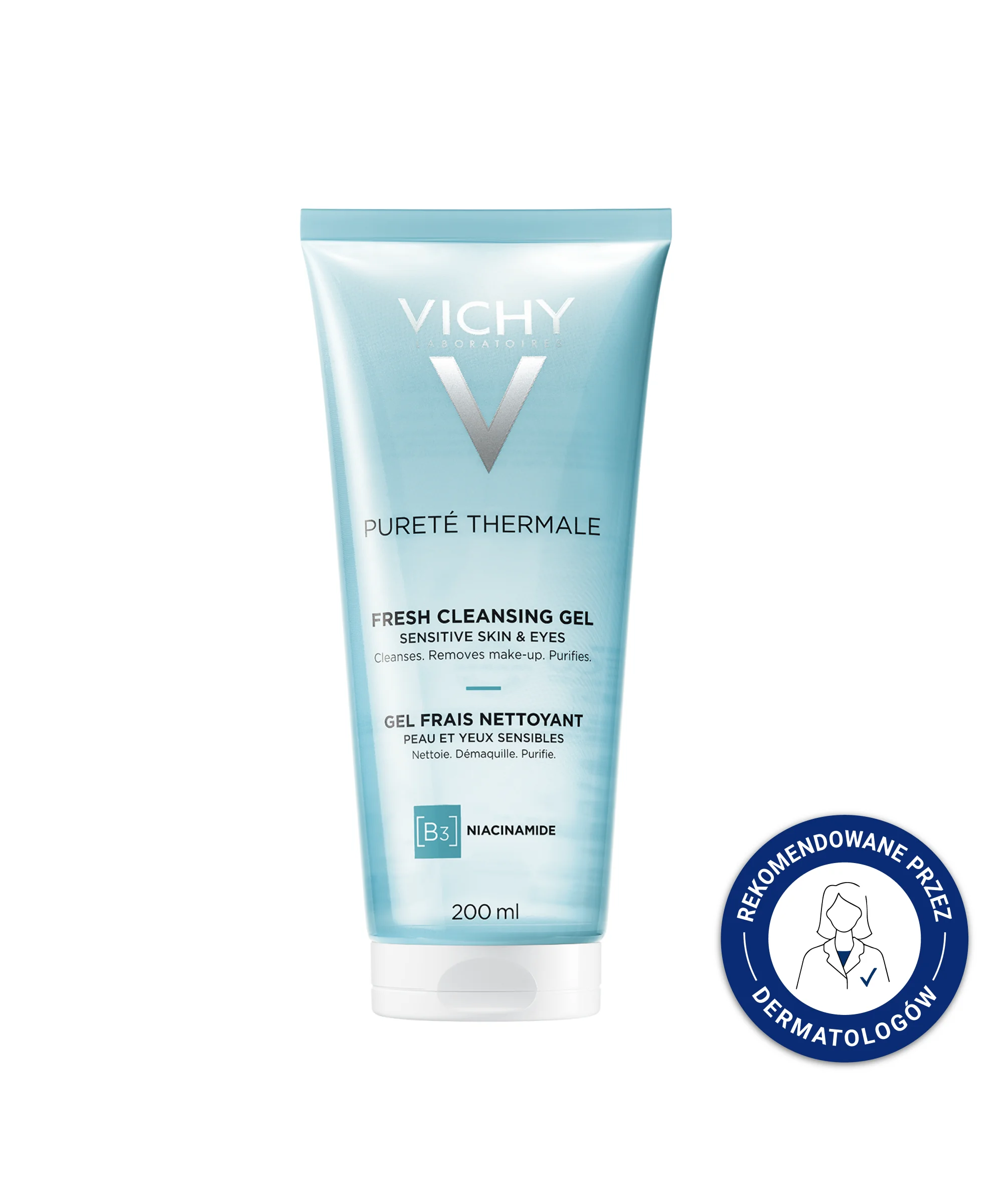 Vichy Purete Thermale żel odświeżający do mycia twarzy, 200 ml