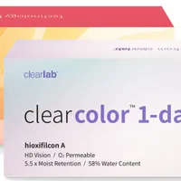 ClearLab ClearColor 1-Day kolorowe soczewki kontaktowe błękitne -3.50, 10 szt.