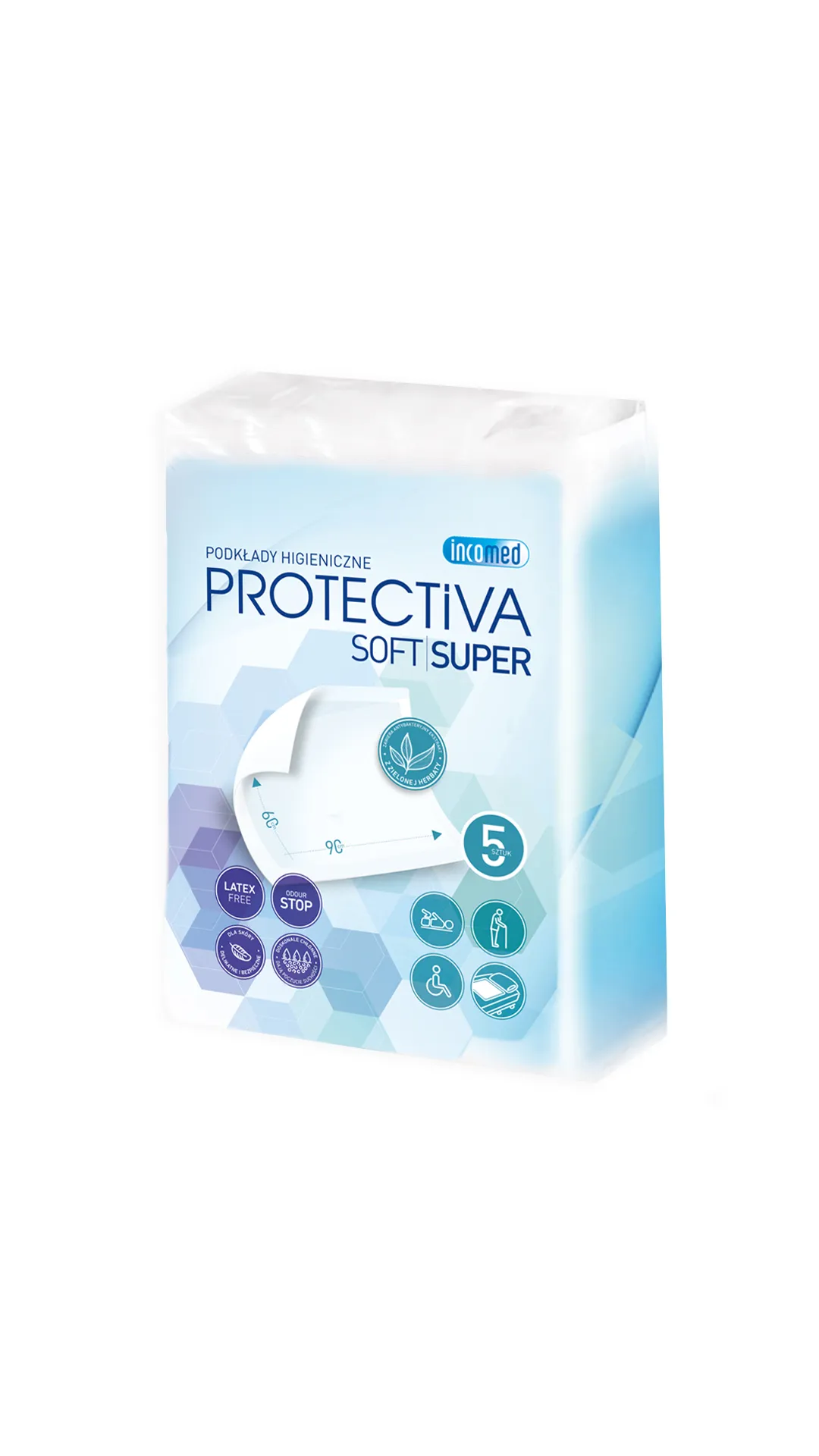 Protectiva soft super, podkłady higieniczne, 90X60, 5 sztuk