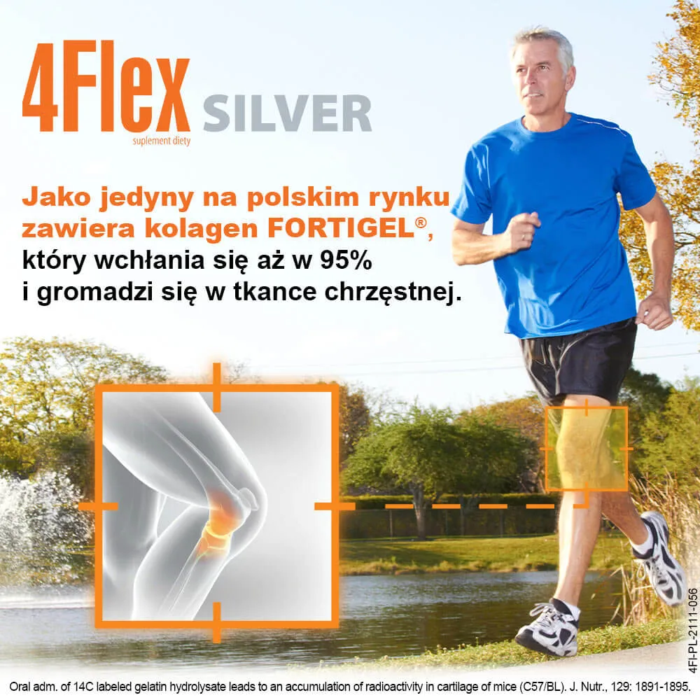 4Flex Silver, suplement diety, Witamina D + wapń, 30 saszetek 