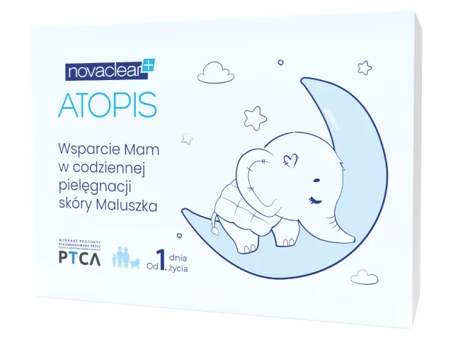 Novaclear Atopis Zestaw płyn do mycia 200 ml + krem natłuszczająco-nawilżający 100 ml + pieluszkowy krem regenerujący 50 ml