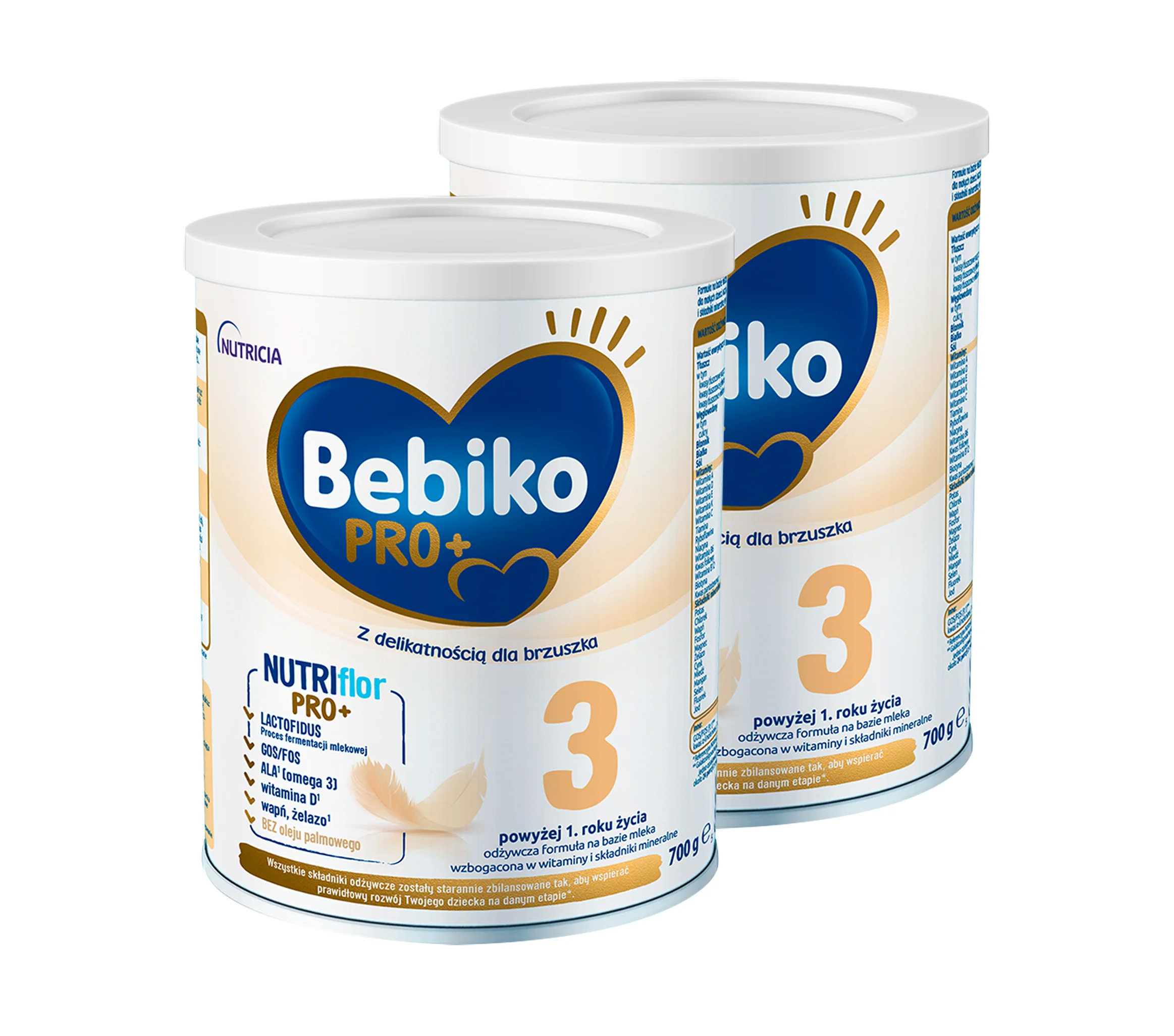 Bebiko Pro+ 3 Mleko modyfikowane dla dzieci powyżej 1. roku życia,  2 x 700 g