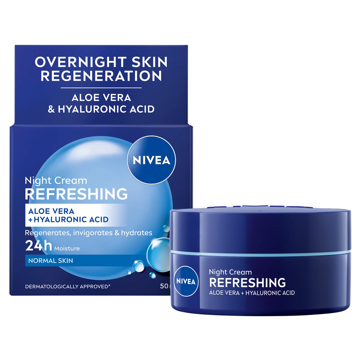 Nivea Night Cream Refreshing odświeżający krem do twarzy na noc, 50 ml