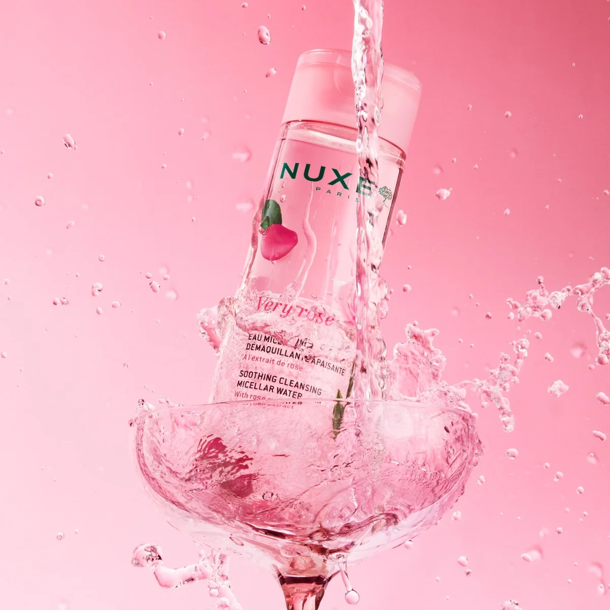 Nuxe Very Rose Zestaw łagodząca woda micelarna 3w1, 2 x 400 ml