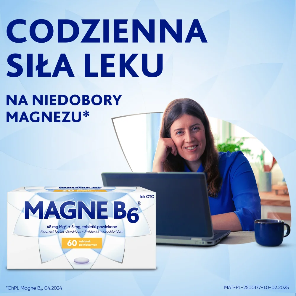 Magne B6 48 mg + 5 mg, 60 tabletek powlekanych