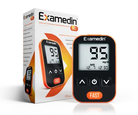 Examedin Fast, glukometr do monitorowania stężenia glukozy we krwi, 1 sztuka
