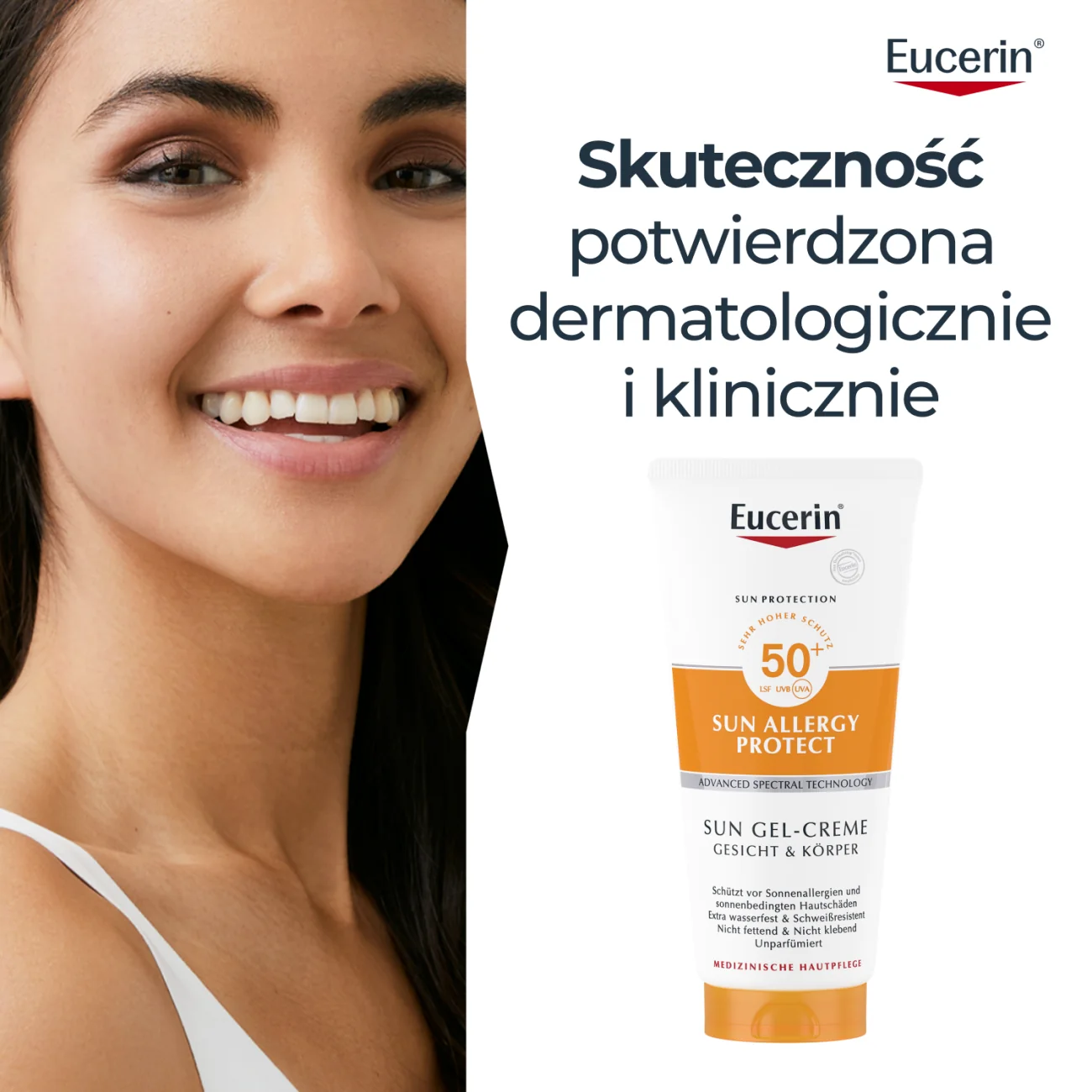 Eucerin Sun Allergy Protect żel-krem ochronny, do twarzy i ciała, 200 ml