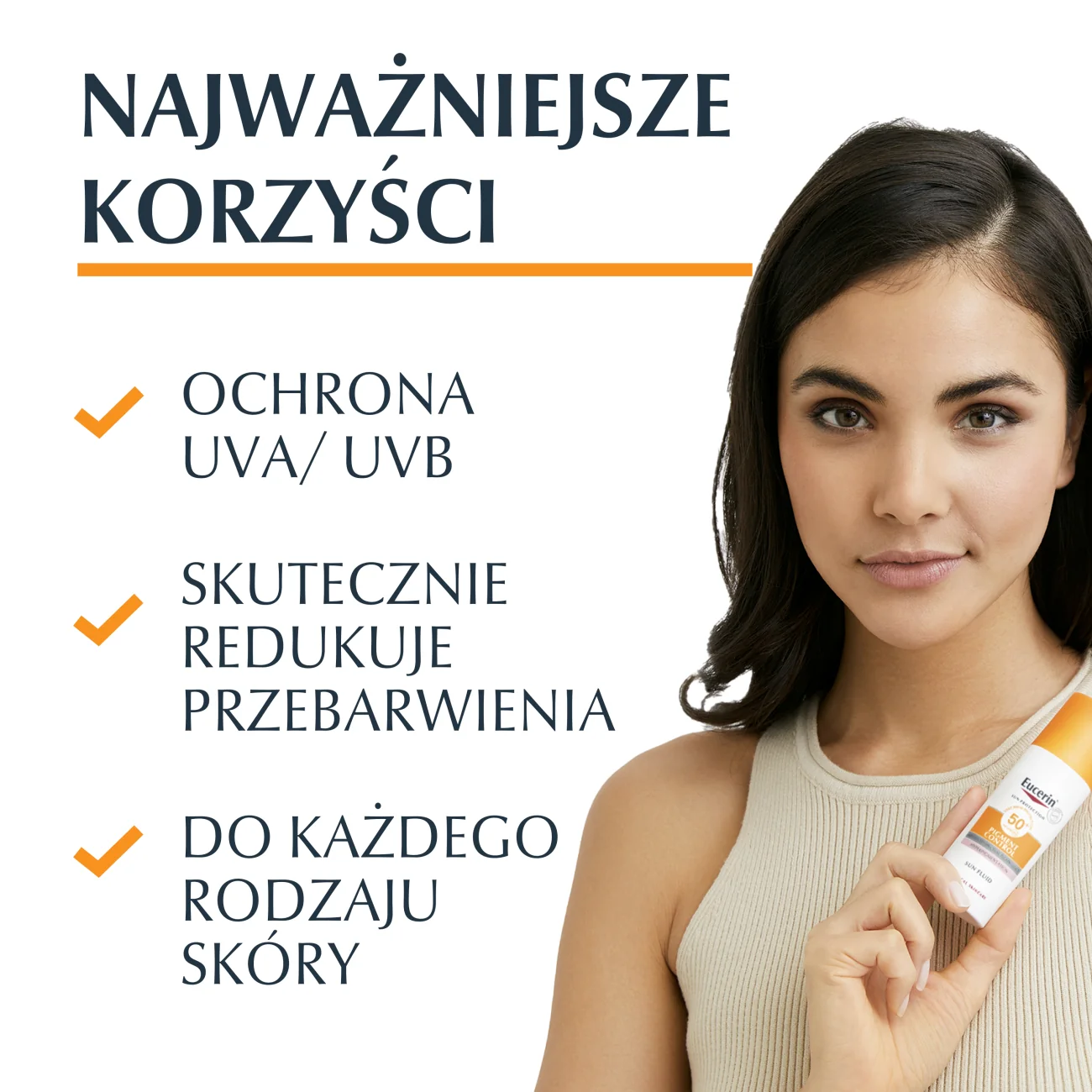 Eucerin Sun Pigment Control SPF 50+ fluid przeciw przebarwieniom do twarzy, 50 ml
