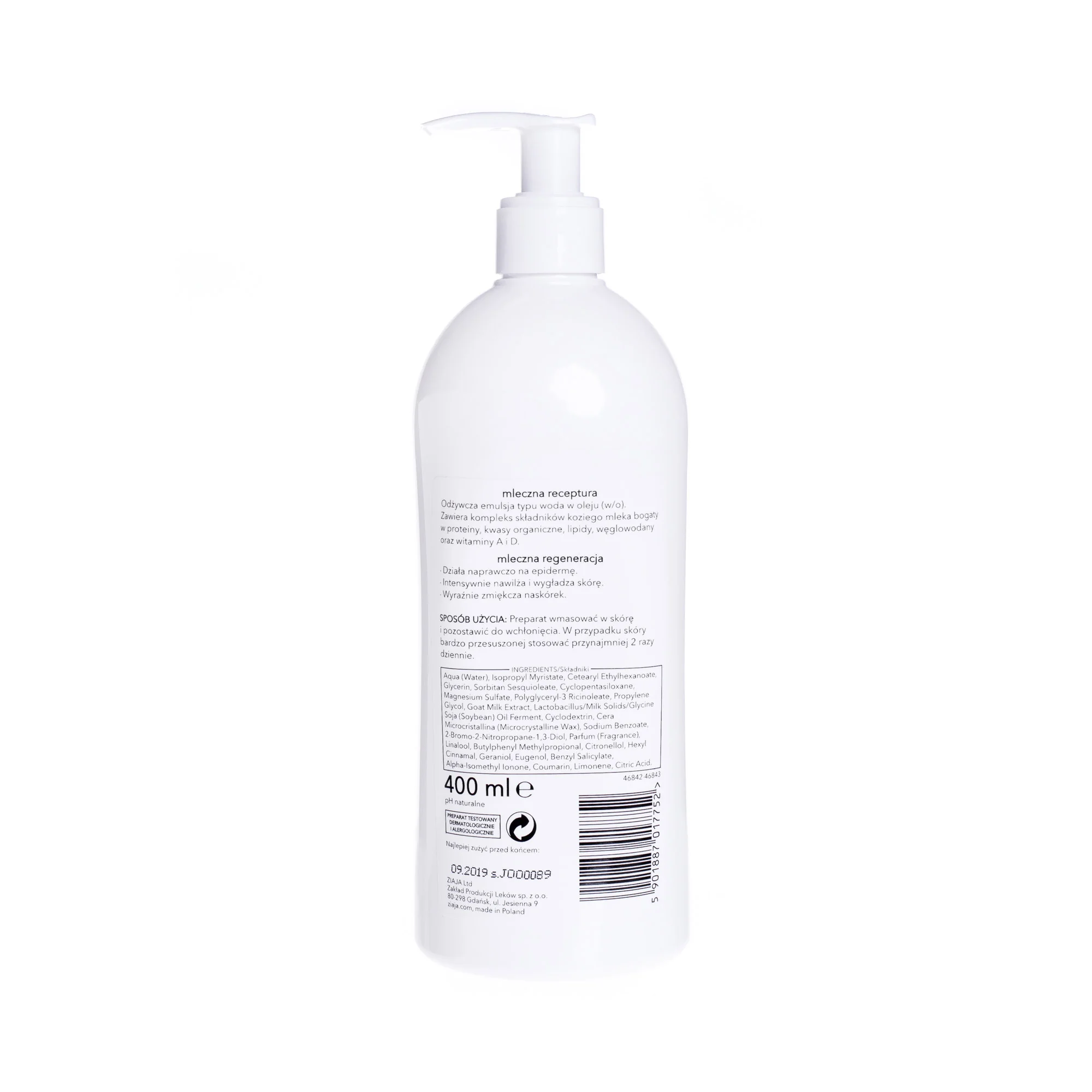 Ziaja Kozie Mleko regenerujące mleczko do ciała, 400 ml