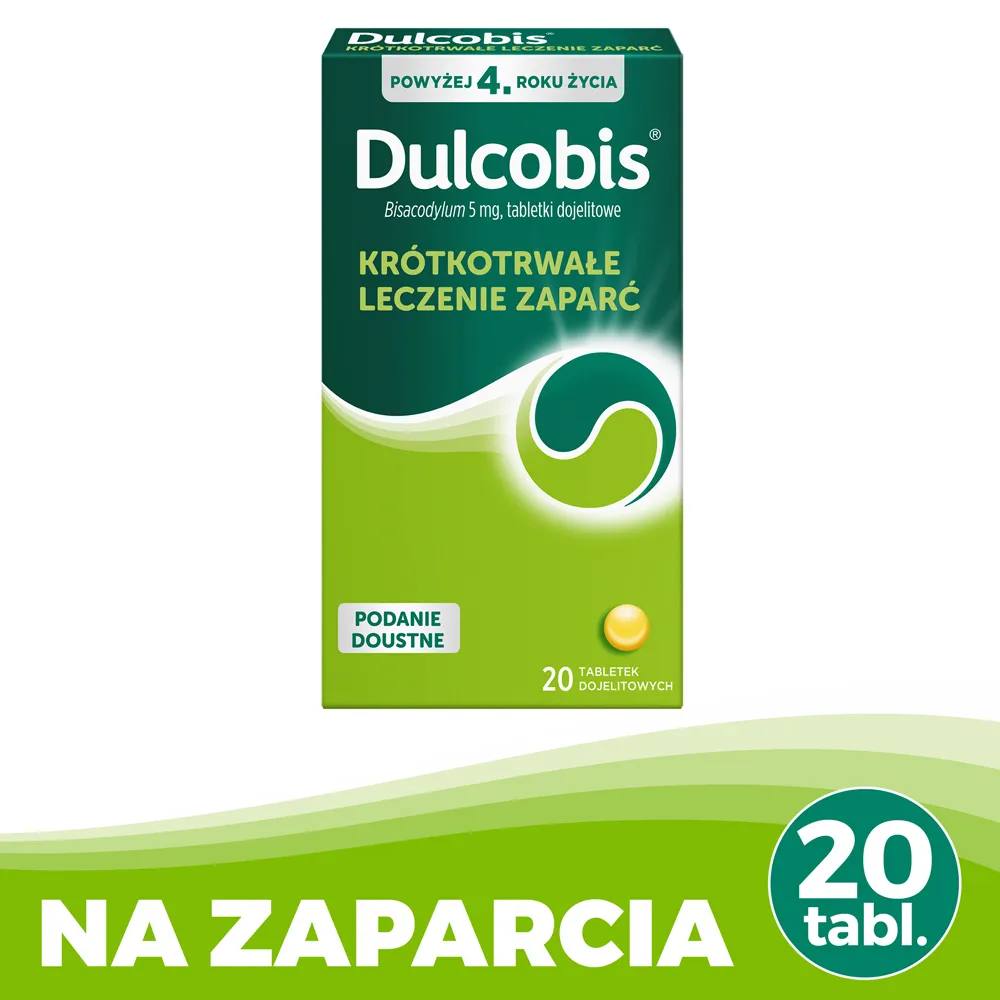 Dulcobis, 5 mg, 20 tabletek dojelitowych 