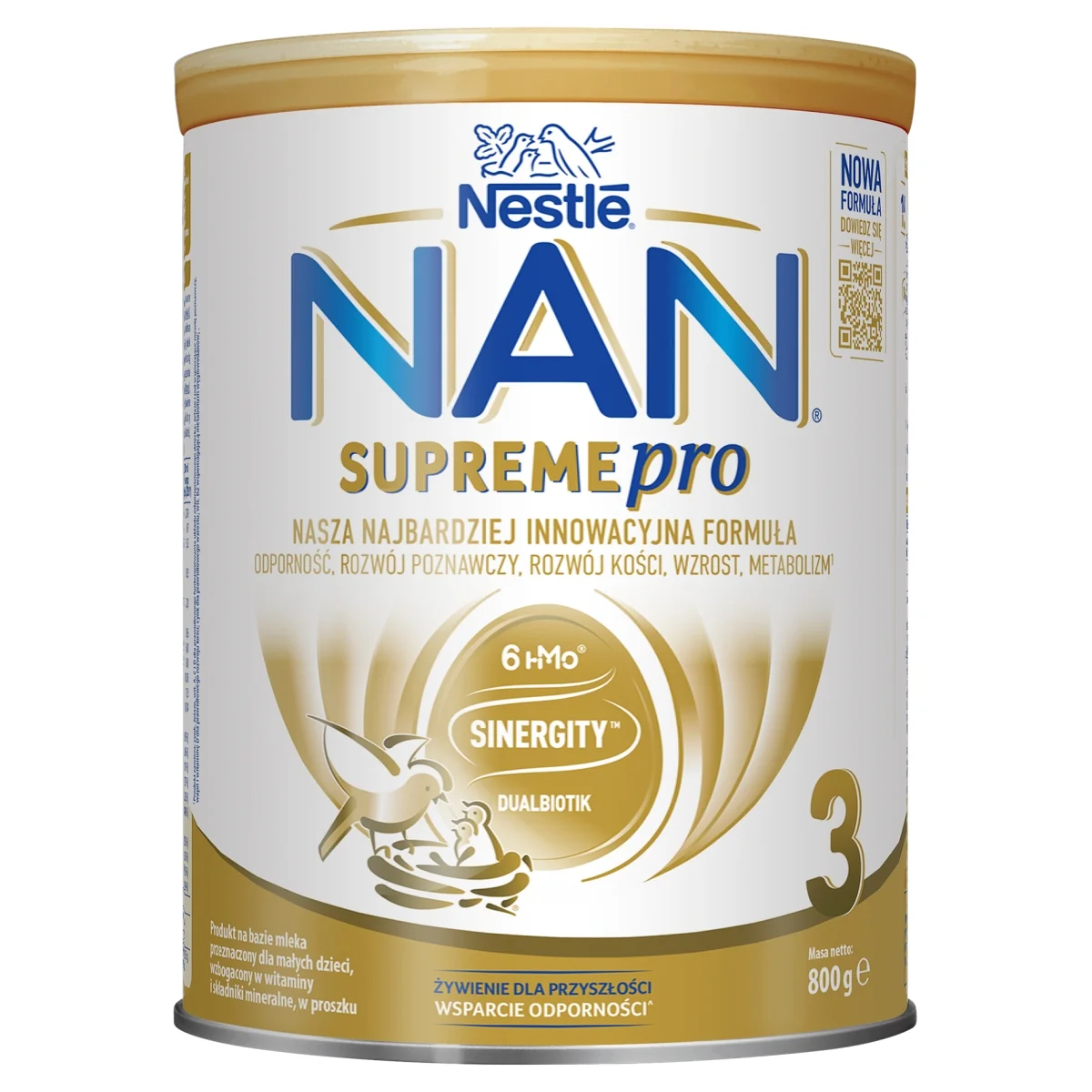 Nan Supremepro 3 produkt na bazie mleka dla dzieci powyżej 1 roku życia, 800 g