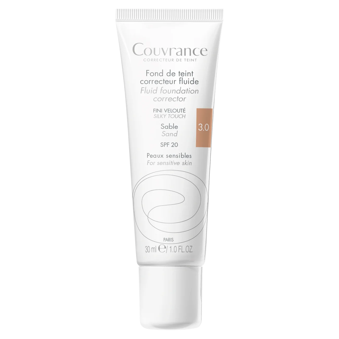 Avene Couvrance fluid korygujący 03 piaskowy SPF 20, 30 ml