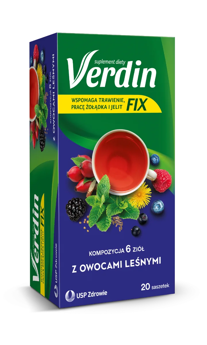 Verdin FIX z Owocami Leśnymi suplement diety, 20 saszetek