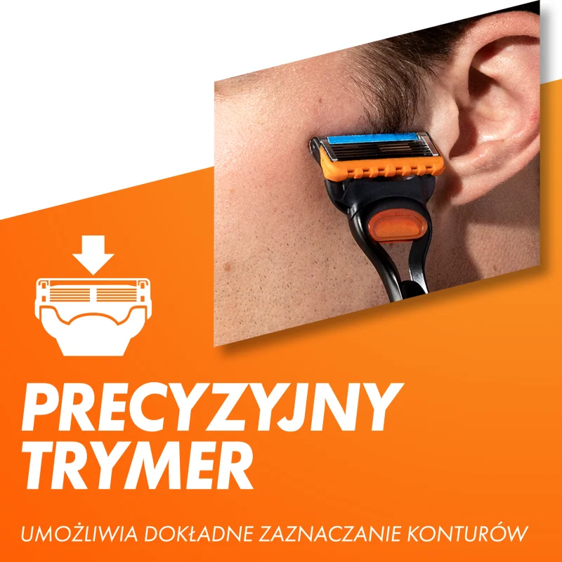 Gillette Fusion5 maszynka do golenia z 2 wymiennymi ostrzami dla mężczyzn, 1 szt.