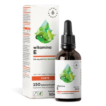 Aura Herbals, Witamina E Forte MCT-Oil, suplement diety, krople, 50ml 
