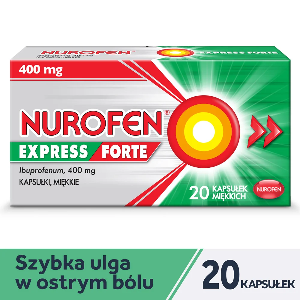 Nurofen Express Forte 400 mg, 20 kapsułek, miękkich