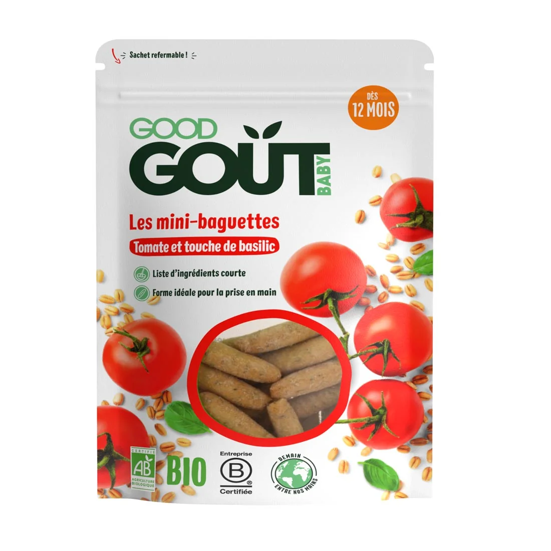 Good Gout BIO mini bagietki z pomidoram, 70 g