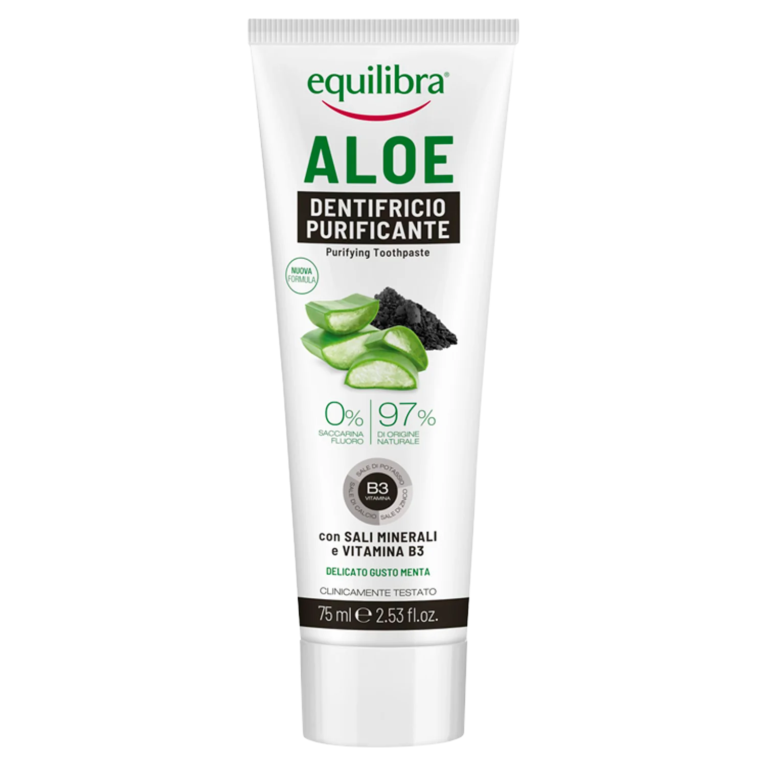 Equilibra pasta do zębów z aktywnym węglem, 75 ml