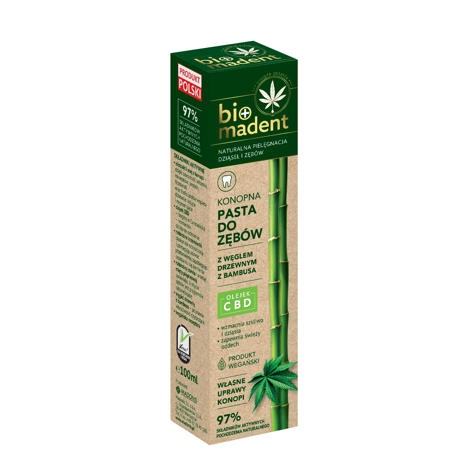 BIO MADENT konopna pasta do zębów,100 ml