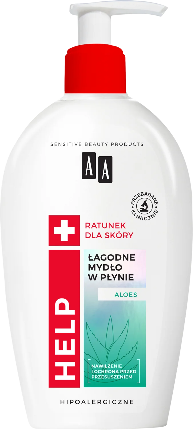 AA HELP łagodne mydło w płynie z aloesem, 300 ml