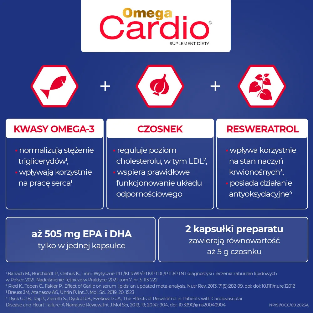 Omega Cardio, suplement diety, 60 kapsułek 