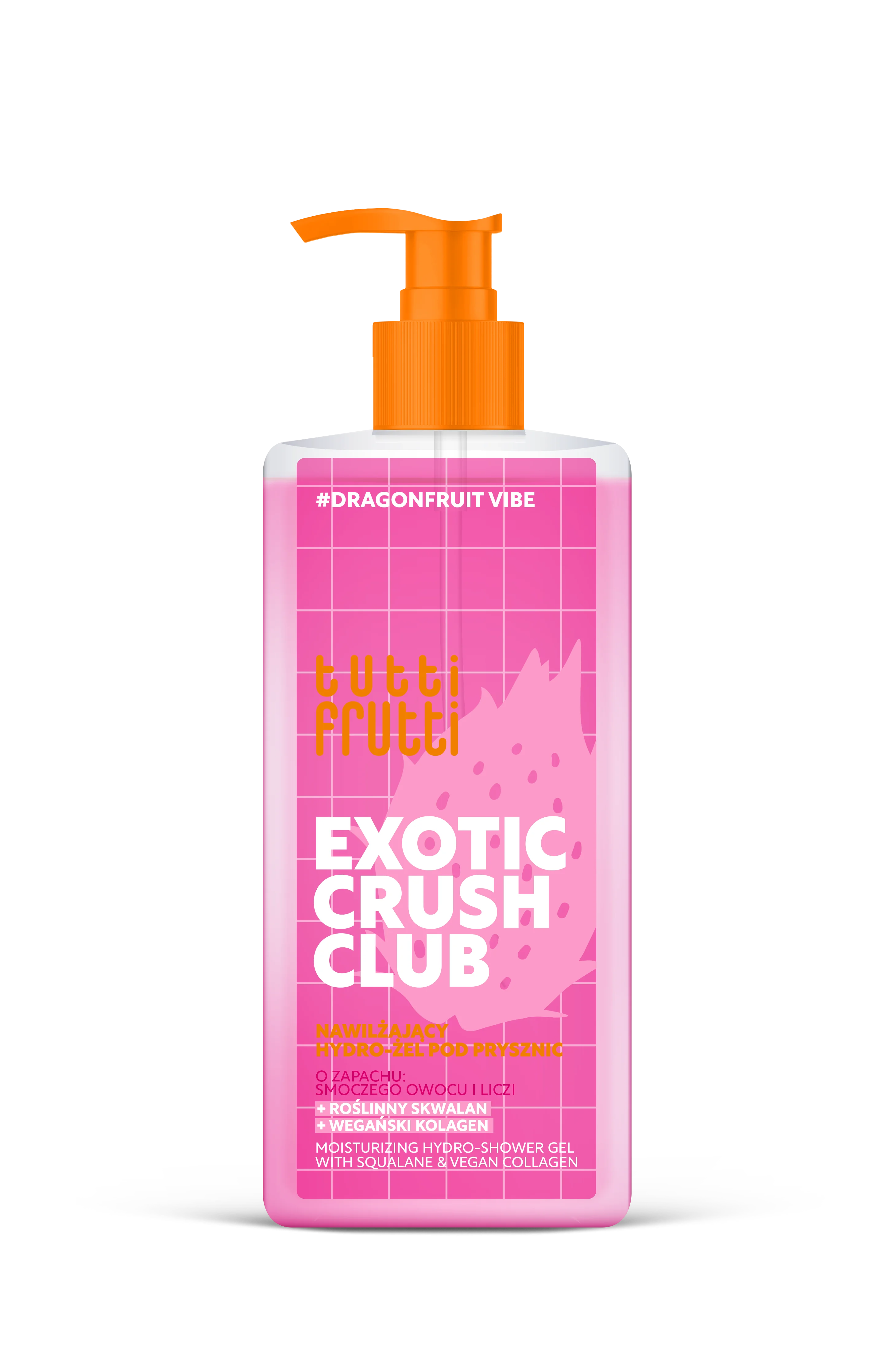 Tutti Frutti #DragonfruitVibe pobudzający energy-żel pod prysznic o zapachu śliwki i piżma, 400 ml