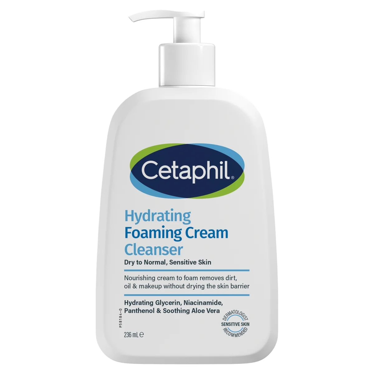 Cetaphil Hydrating Foaming Cream Cleanser kremowa pianka oczyszczająca do twarzy, 236 ml