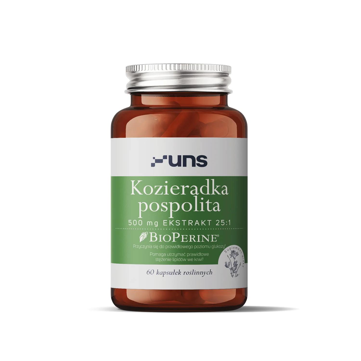UNS Kozieradka pospolita + BioPerine® 60 kapsułek wege