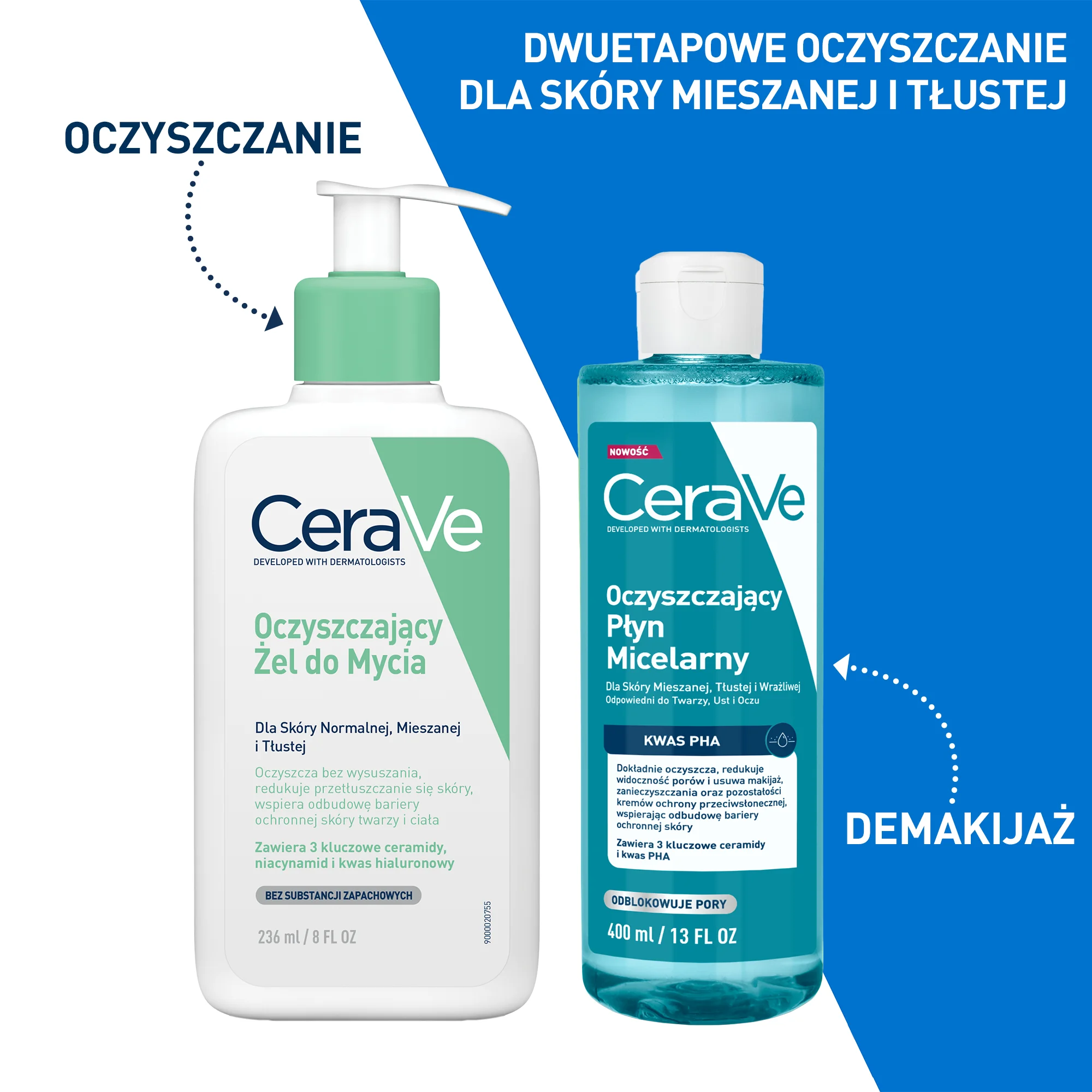 CeraVe oczyszczający płyn micelarny, 400 ml