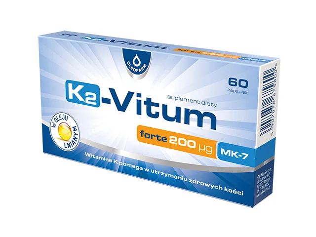 K2-Vitum Forte 200mcg MK-7 60 kapsułek
