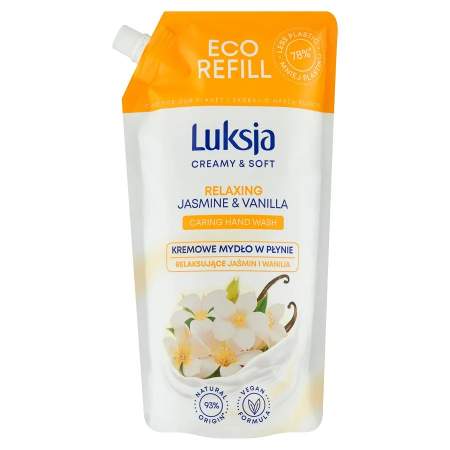 Luksja Creamy & Soft kremowe mydło w płynie Jaśmin i Wanilia, 900 ml