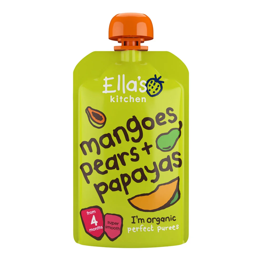 Ella's Kitchen BIO mango, gruszka i papaja, 120 g