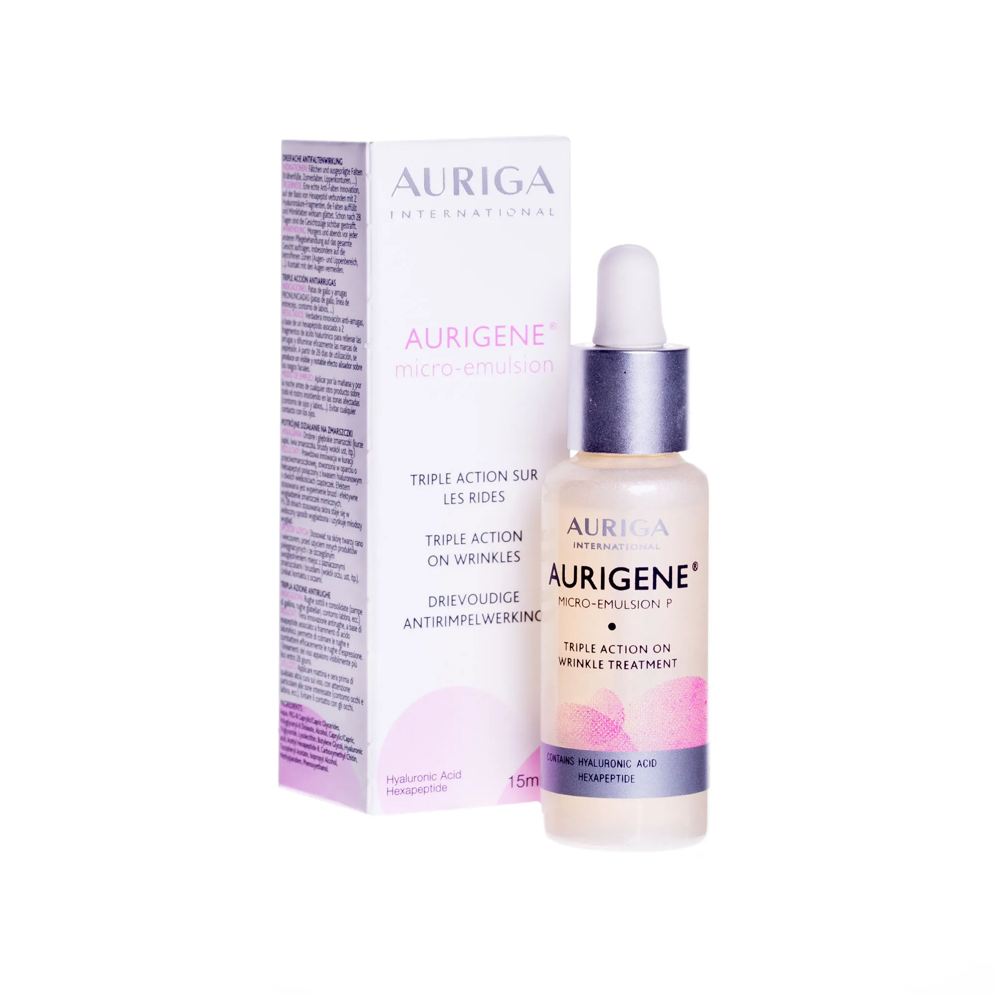 Auriga, Aurigene, mikroemulsja redukująca zmarszczki, 15 ml