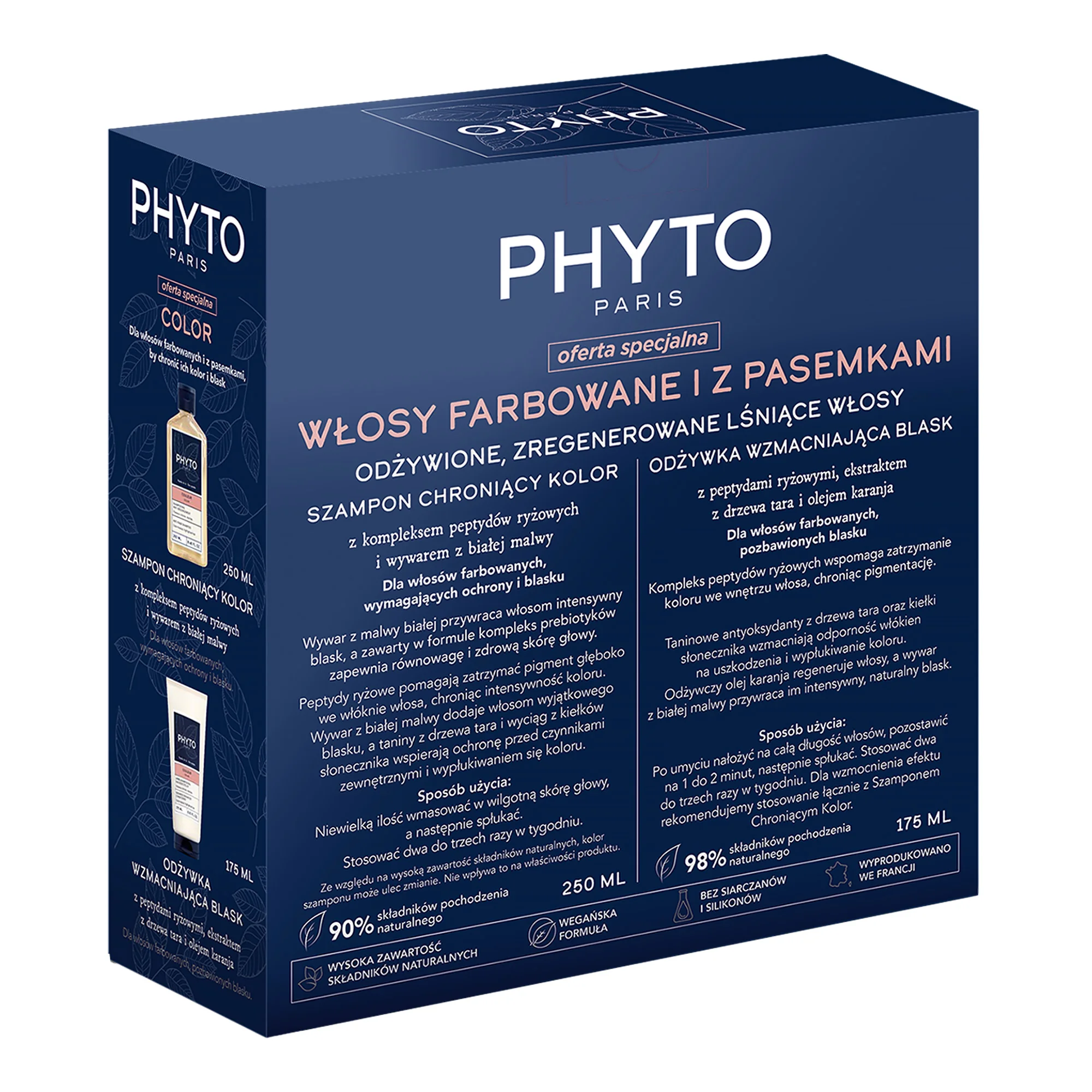 Phyto Colour Zestaw szampon, 250 ml + odżywka, 175 ml