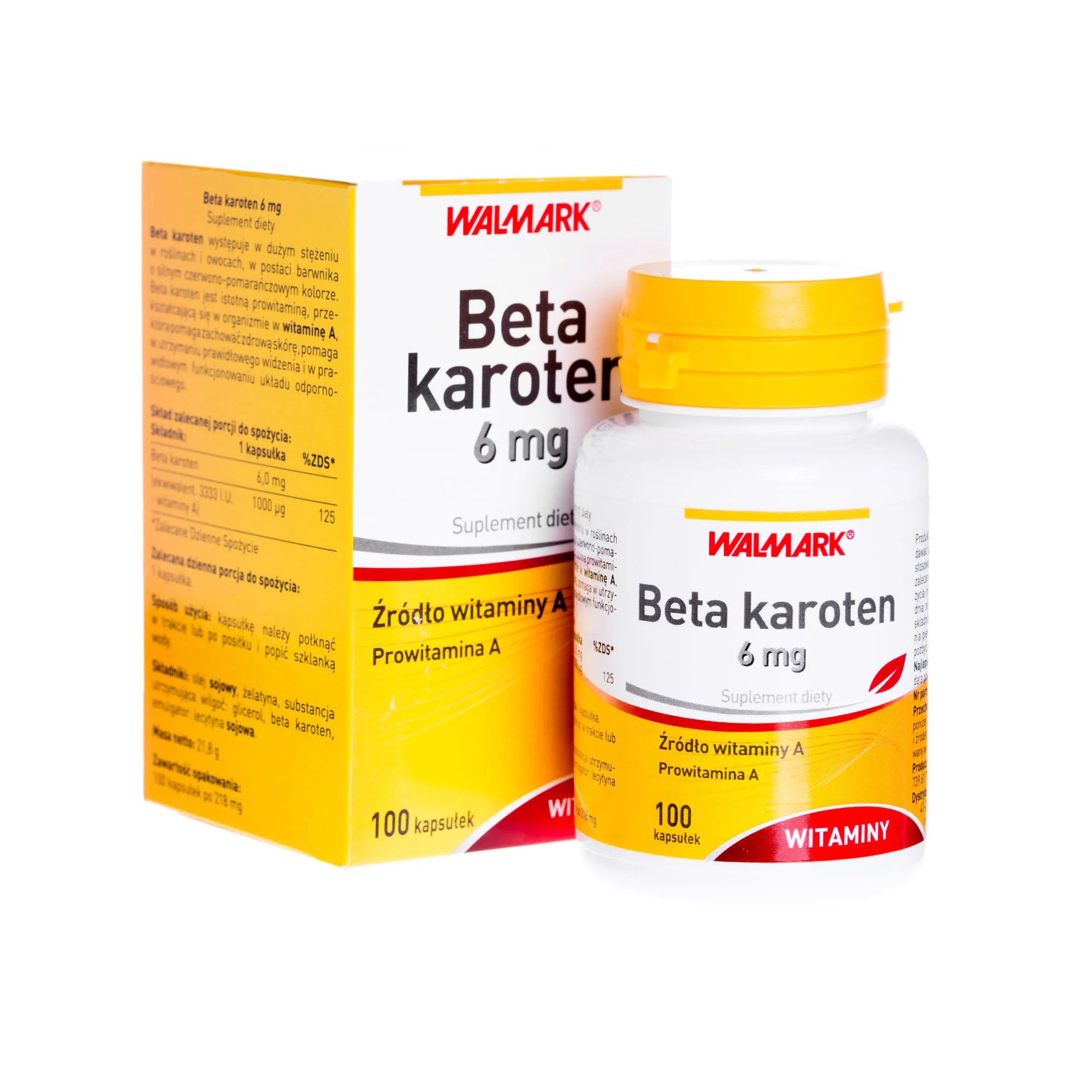 Walmark, Beta karoten 6 mg, 100 kapsułek 