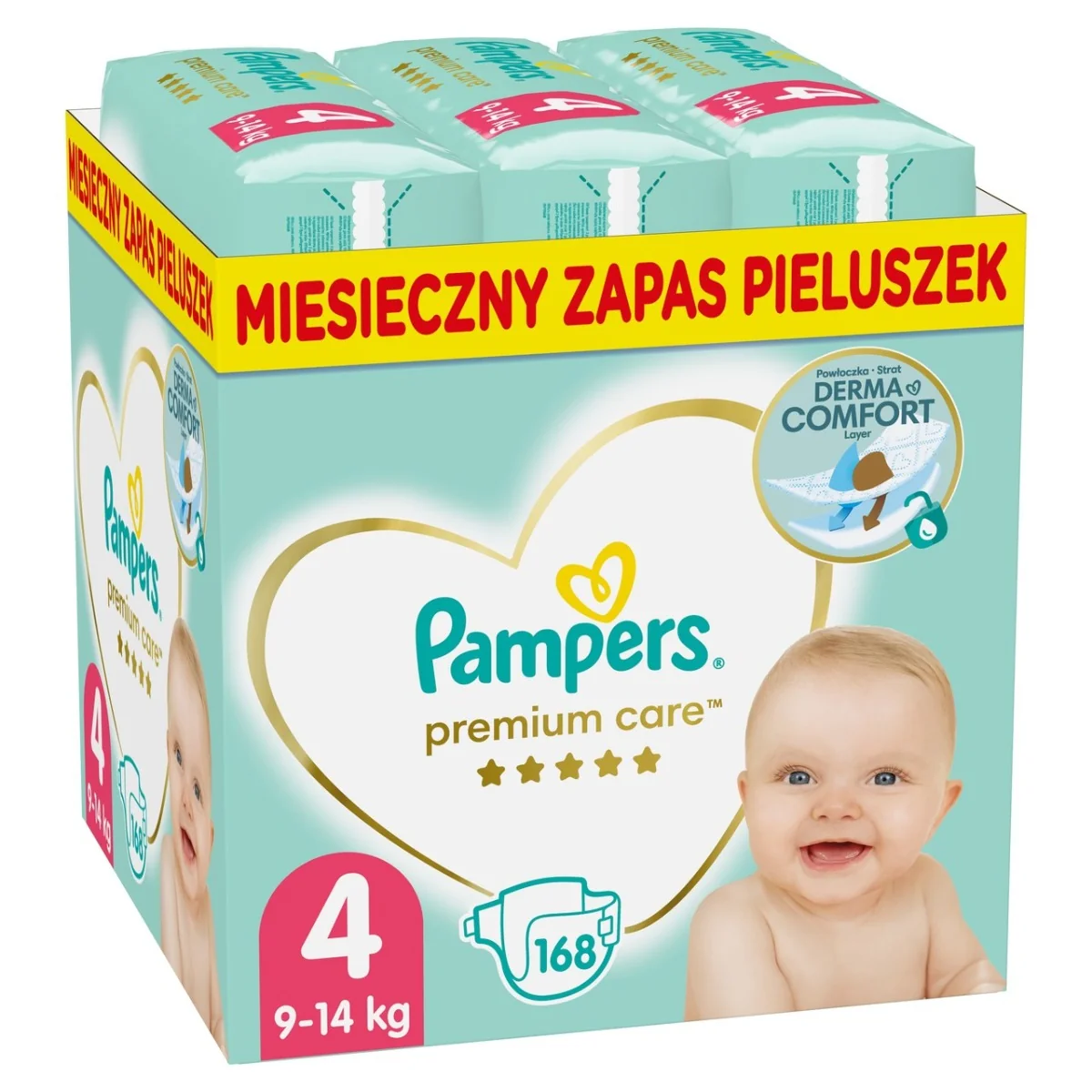 Pampers Premium Care pieluchy, rozmiar 4, 168 szt.