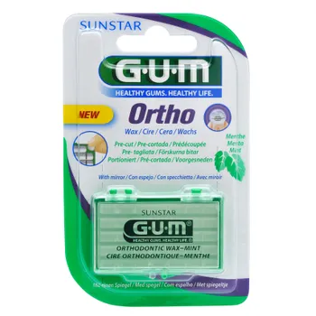 Sunstar Gum Ortho, wosk ortodontyczny, kalibrowany, smak mięta, 1 sztuka 