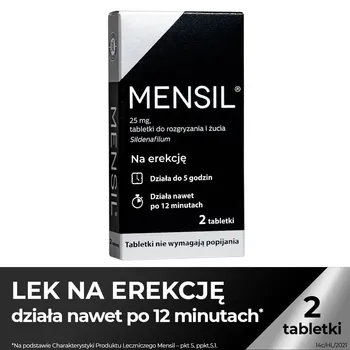 Mensil 25 mg, tabletki do rozgryzania i żucia, 2 sztuki 