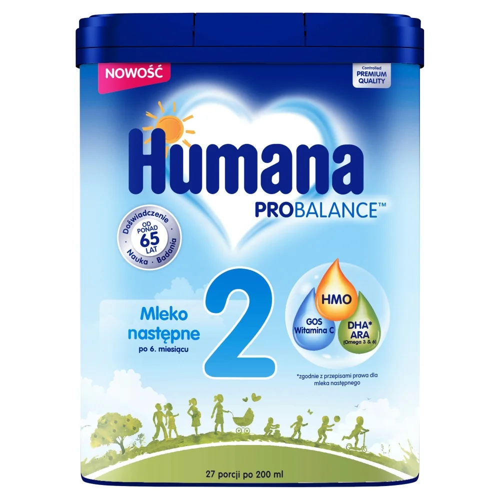 Humana 2 Probalance z HMO, mleko nastepne po 6. miesiącu, 750 g