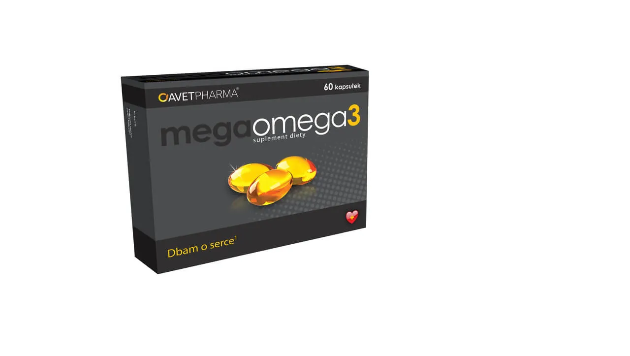 Mega Omega 3, suplement diety, 60 kapsułek