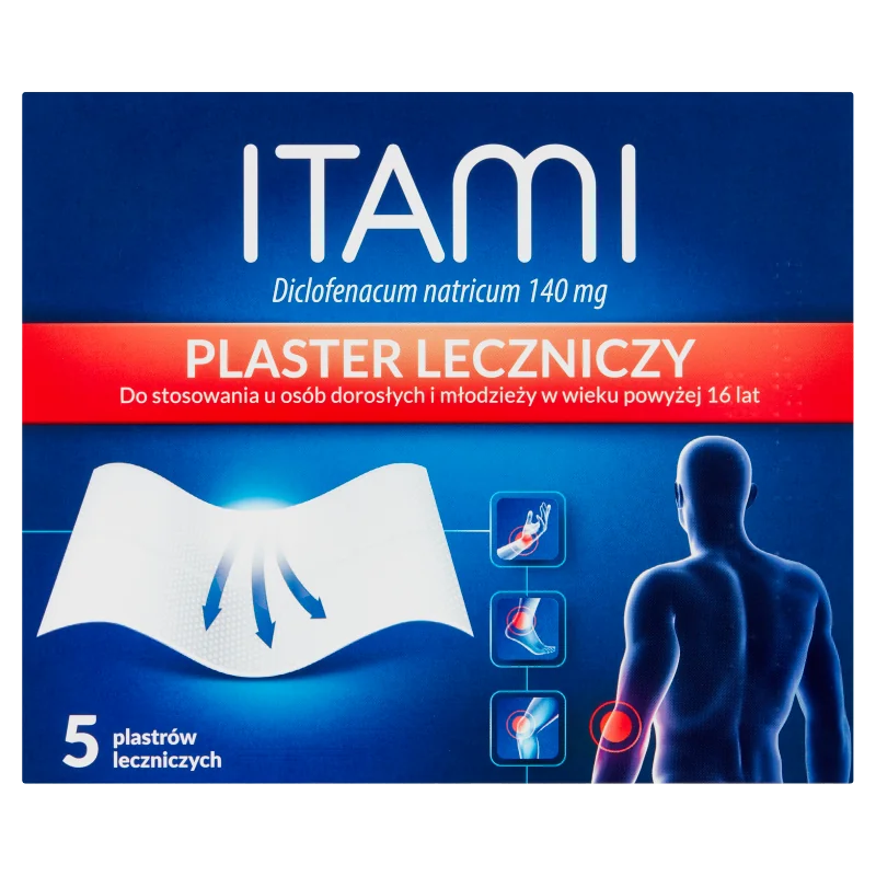 Itami 140 mg, plaster leczniczy, 5 plastrów