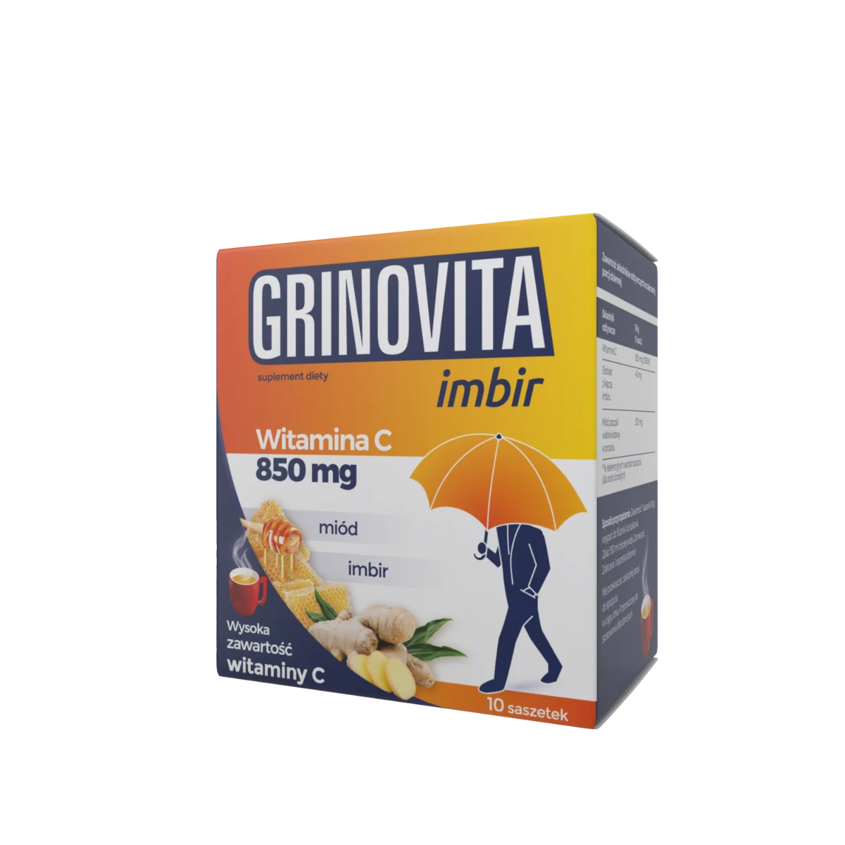 Grinovita Imbir suplement diety, 10 saszetek