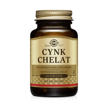 Solgar Cynk Chelat Aminokwasowy, suplement diety, 100 tabletek 