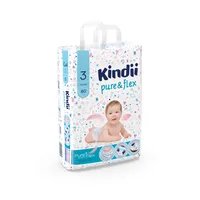 Kindii Pure Flex, pieluchy jednorazowe 3 (4-9 kg), 60 sztuk