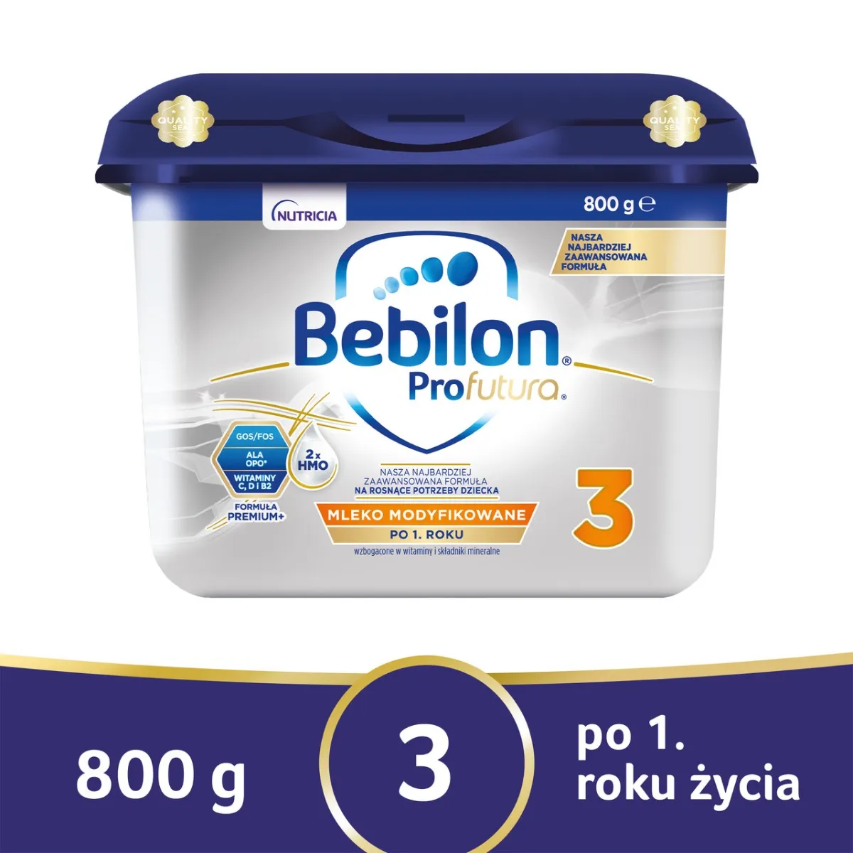 Bebilon Profutura 3, mleko w proszku modyfikowane po 1. roku, 800 g