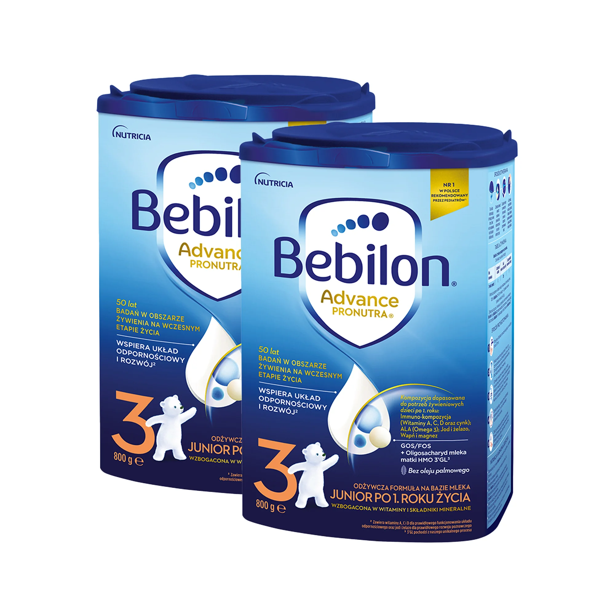 Bebilon 3 Pronutra-Advance mleko modyfikowane po 1. roku życia,  2 x 800 g