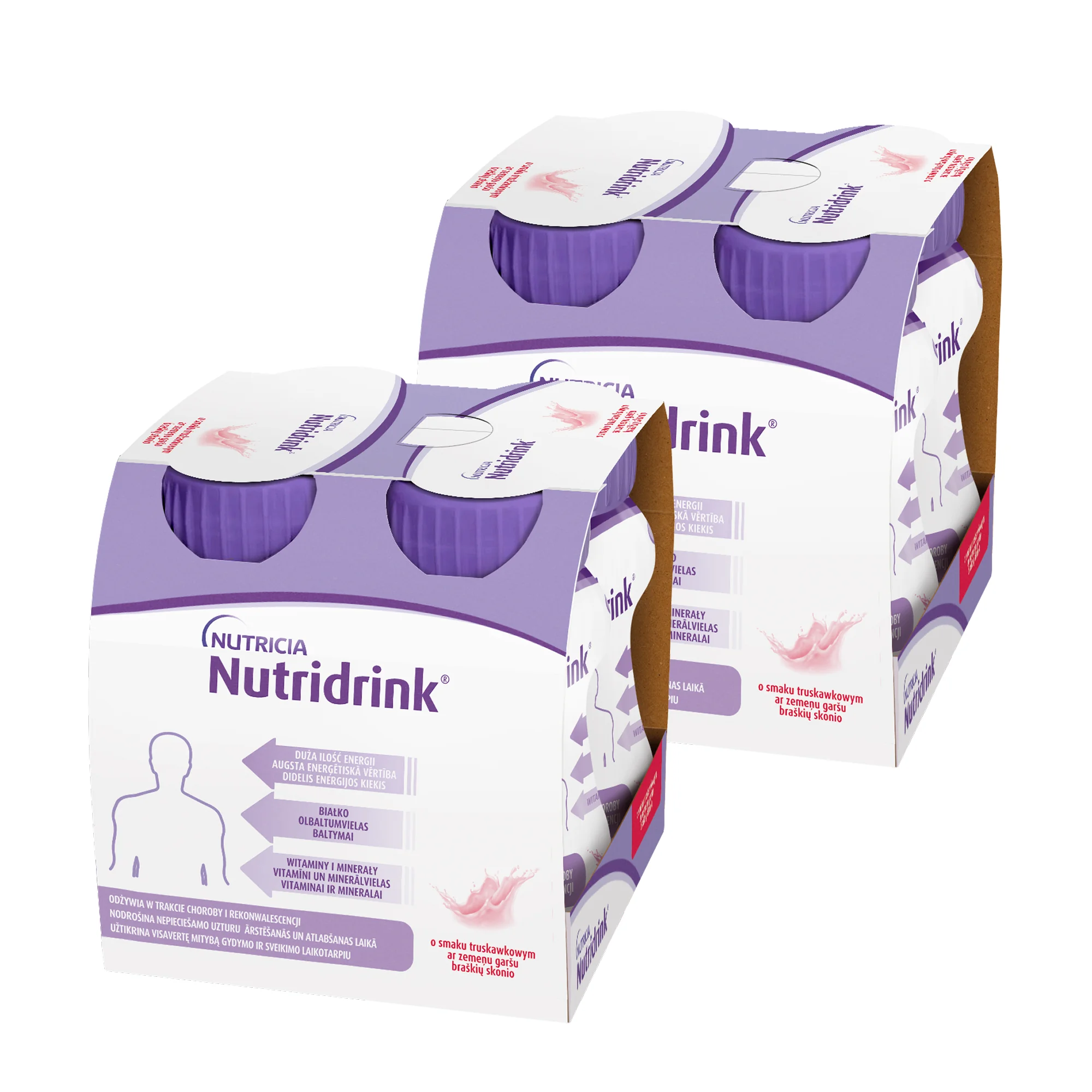 Nutridrink płyn o smaku truskawkowym,  2 x 4 x 125 ml