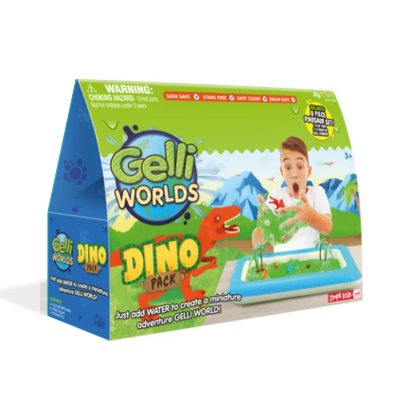 Zimpli Kids Gelli Worlds Dino Pack zestaw do tworzenia gelli z figurkami i tacą