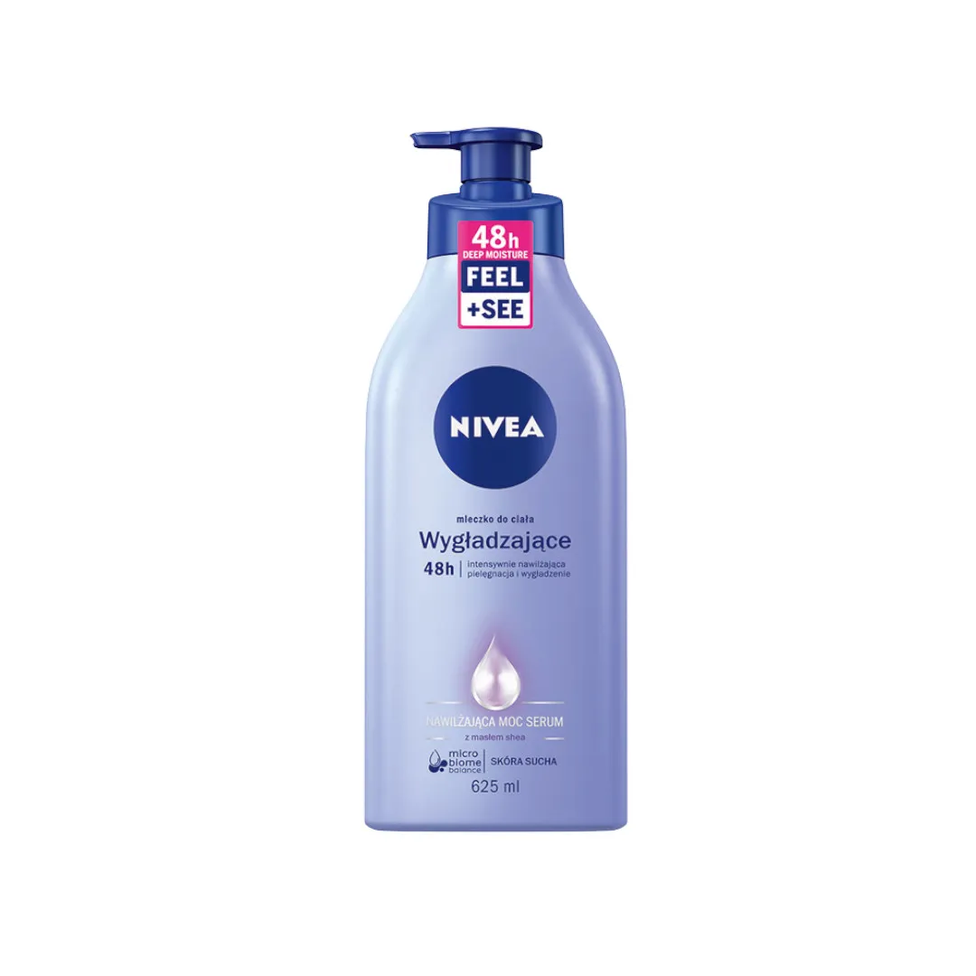 Nivea Body wygładzające mleczko do ciała z pompką, 625 ml