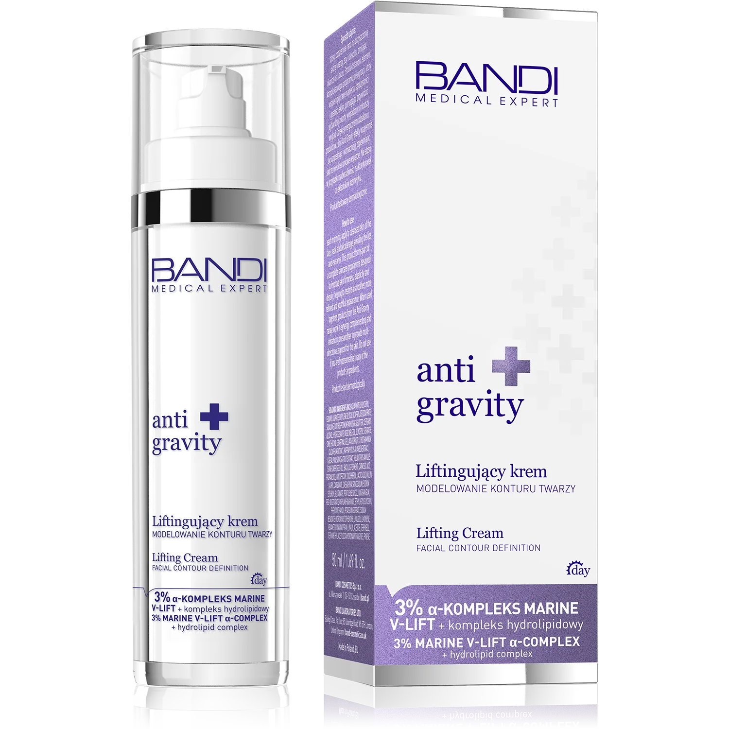 BANDI Anti Gravity liftingujący krem modelowanie konturu twarzy, 50 ml